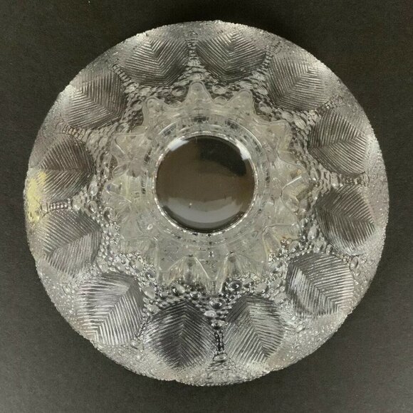 Lausitzer Glas Lead Crystal Dew Drop Leaf Bowl 7 inch Handmade German Republic - Picture 7 of 7